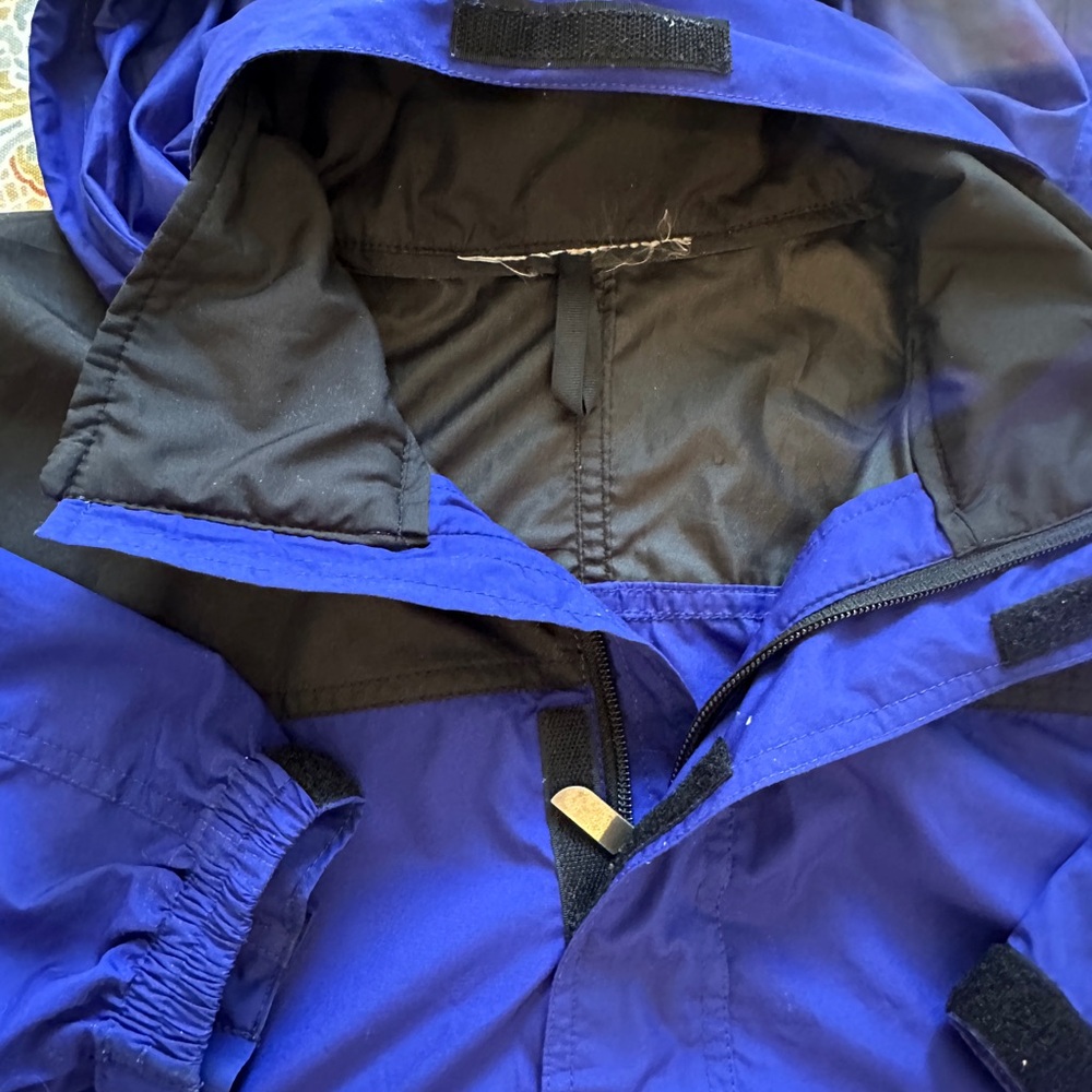 VTG The North Face Men’s Blue Pull Over Hooded Coat Jacket Packable  Lar… - Picture 10 of 12